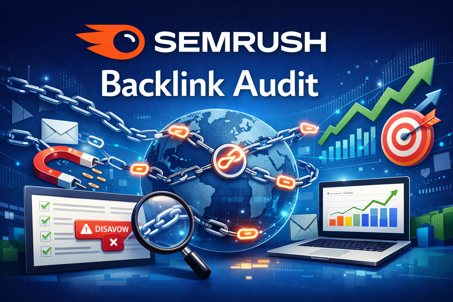 Semrush Backlink Audit : nettoyer, désavouer, récupérer des liens et construire une stratégie netlinking